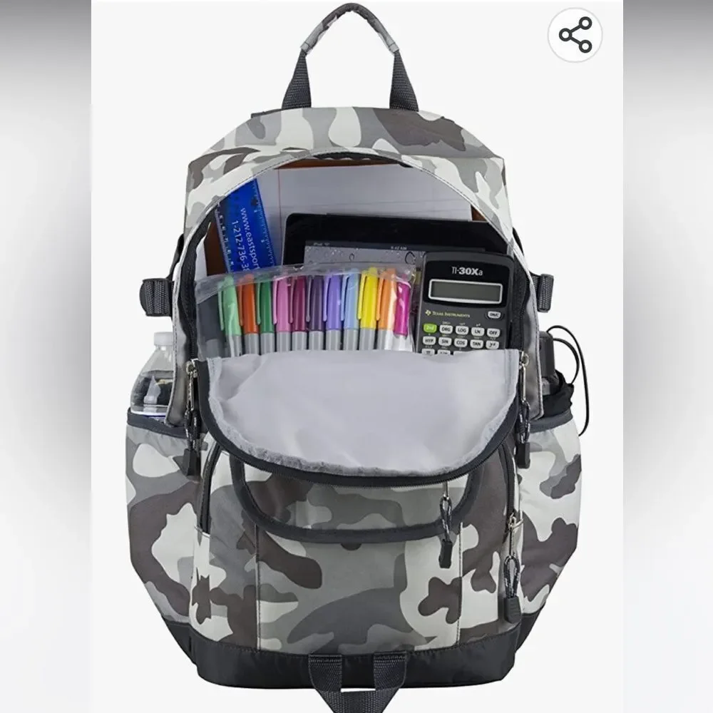 Fuel Millennial‎ Tech Backpack - Army Camo Nwt Grey/Off White